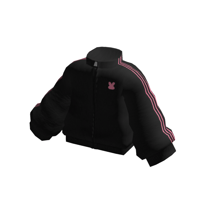 Y2K Sporty track jacket - Black Pink Bunny