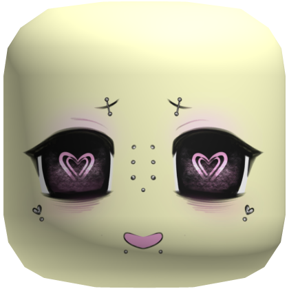 🖤 vkei piercing heart eyes face mask yellow Roblox item