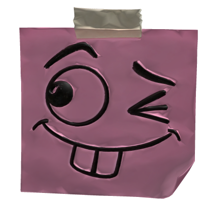 pink face doodle sticky note
