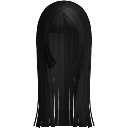 black gothic straight emo hime cut hair Roblox item