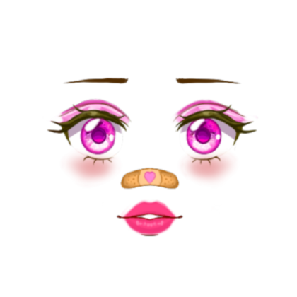 Super Pink Heart Makeup Roblox decal