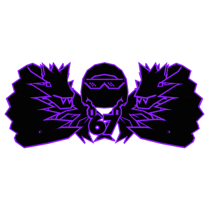 Cartoony Purple Hood Shades Dragon 67 Chain Combo Roblox item
