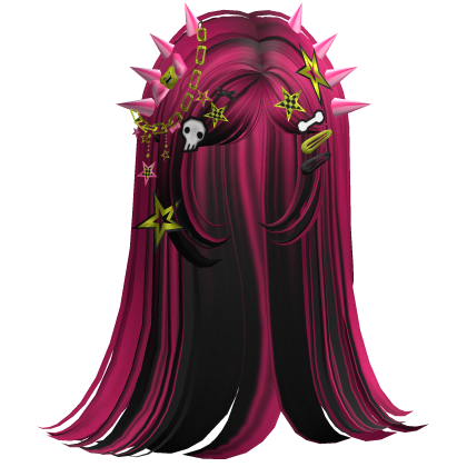 ♡ Scene Spiky Straight Hair (Hot Pink)