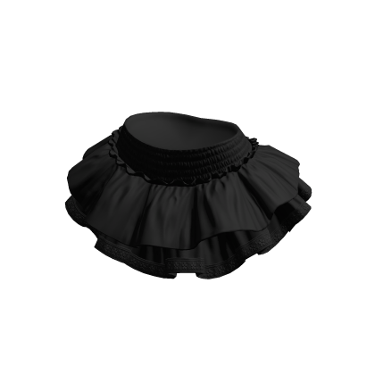 Skirt Black Chic Layered Ruffle Mini Short Y2K thumbnail