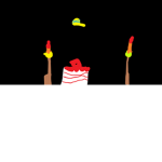 flames with builders