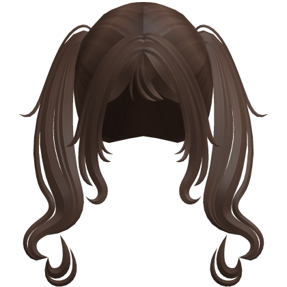 Swirly Curled Long Pigtails (Brown)