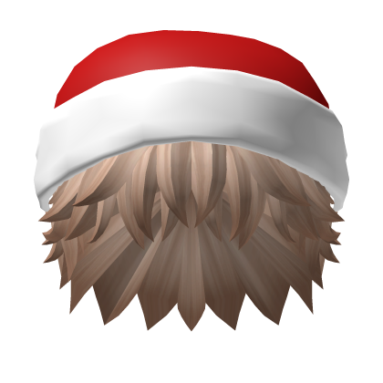 Messy Christmas Hair with Santa hat Blonde Roblox item