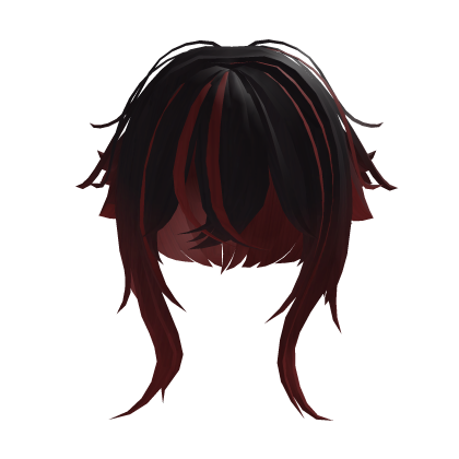 Red Messy Short Wolf Cut Roblox item