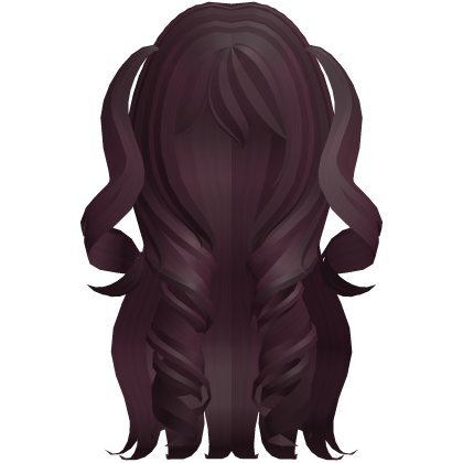 curly long princess pigtails berry red hair