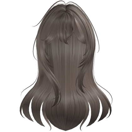 Ash Brown Messy Anime Long Hair