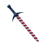 (CODE: USASword1) Patriotic Back Sword