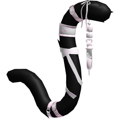 Black Pink Medic Nurse Cat Tail Roblox item