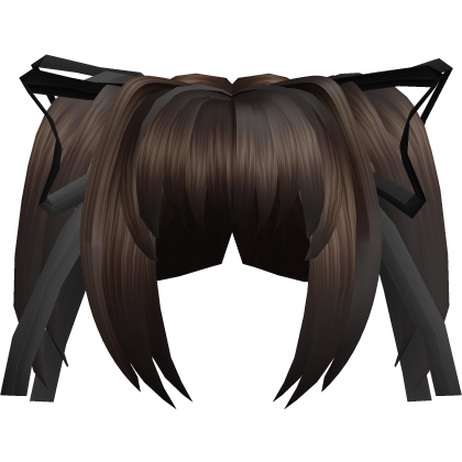 ˚꒰ moe 2000s anime brown pigtails with ribbons┊✚