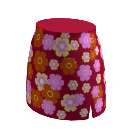 Pink Flowered Skirt thumbnail