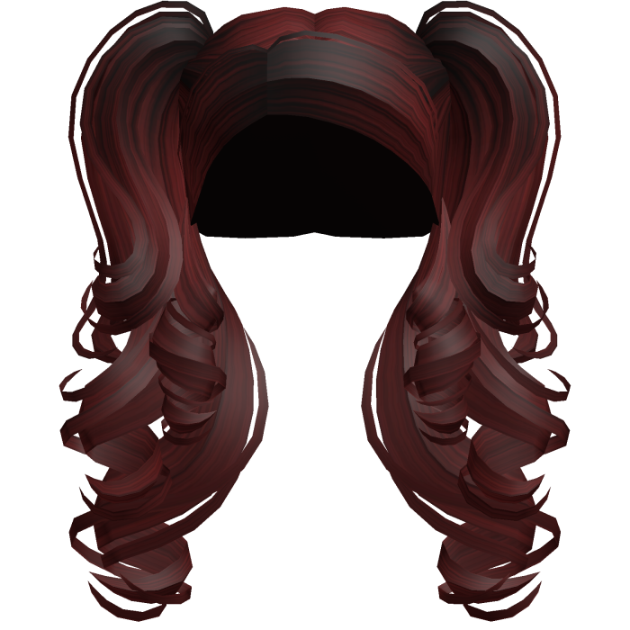 Fluffy Curly Latina Pigtails Dark Red