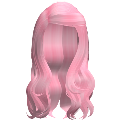 Pink Wavy Chic Side Part Hair