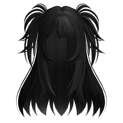 Messy Y2K Grunge Twintails (Black) Roblox item