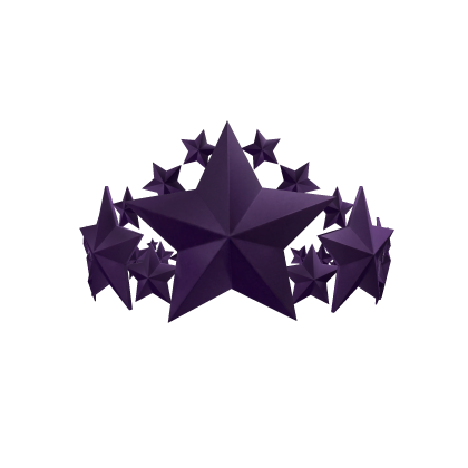 Purple Grunge Star Crown