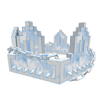 Sky Blue Goth Chained 8-Bit Crown