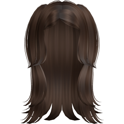 brown soft fluffy emo scene hair Roblox item