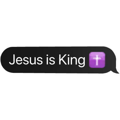 Jesus é o Rei bolha de texto