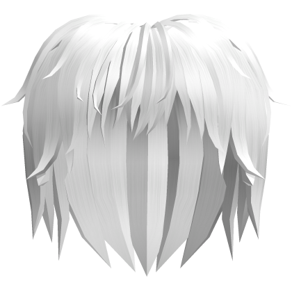 White Cute Long Emo Boy Hair Roblox item