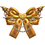 Cupid’s Crescent Golden Bat Ribbon