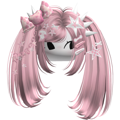 ♡ Scene Spiky Moe Pigtails (Ash Pink)