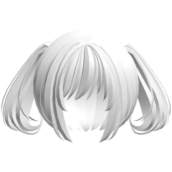 moe swirl kawaii soft ponytails white