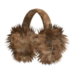 brown fur fuzzy chunky earmuffs