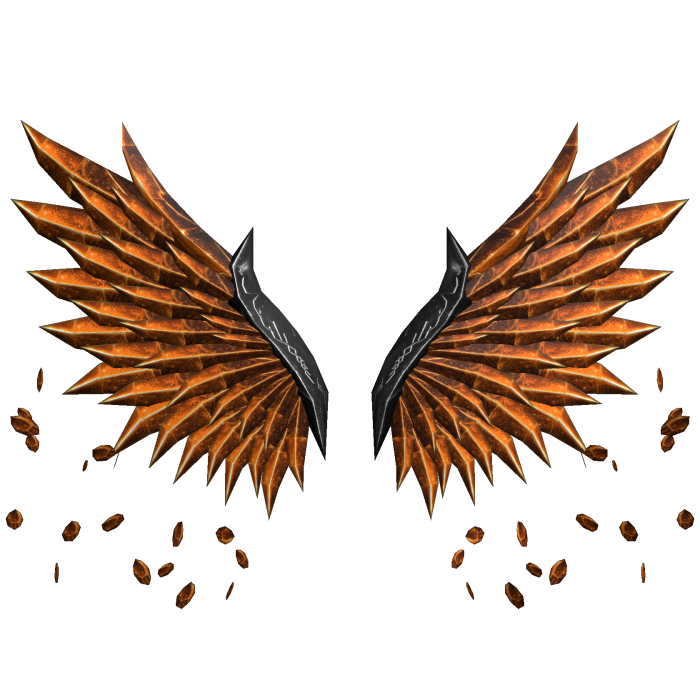 Orange Halloween Wings