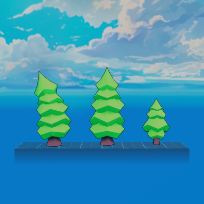 Low Poly Pine Trees