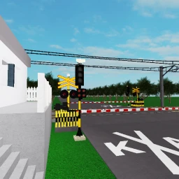 Indonesian railroad crossing icon
