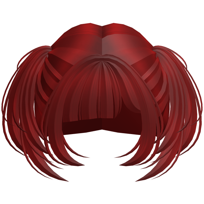 Cute Short Small Kawaii Side Pigtails (Red)