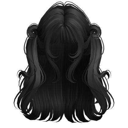 Black Cute Girly Twirly Pigtails
