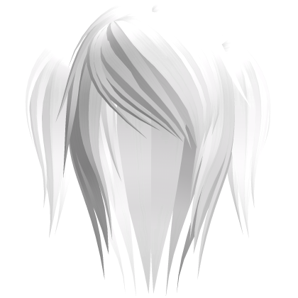 white moe emo scene hair w pigtails