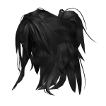 Manga Messy Half Up Hair (Black)