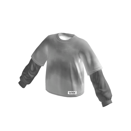 Longsleeve Double Layer White Grey thumbnail