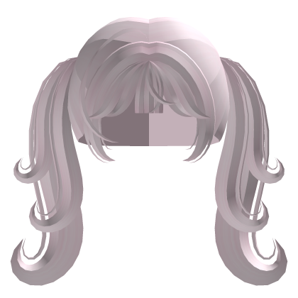♡ pretty kawaii moe cute curly pigtails light pink Roblox item