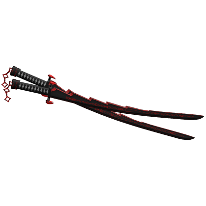 Dual Left Red Japanese Samurai Katana thumbnail