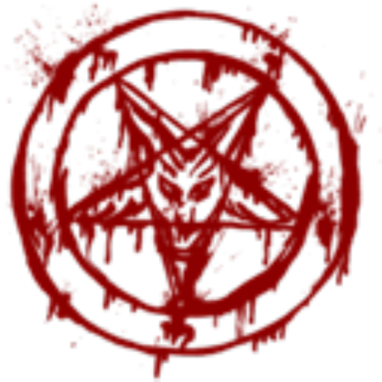 Dark Red/Blood Red Satanic Pentagram Symbol   