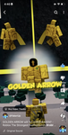 Group of golden arrow Fans
