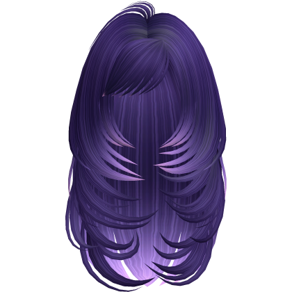 Long Butterfly Layered Hair (Galaxy Purple) Roblox item