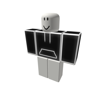 White Void Neon Cartoony Outline Hoodie Black Void thumbnail