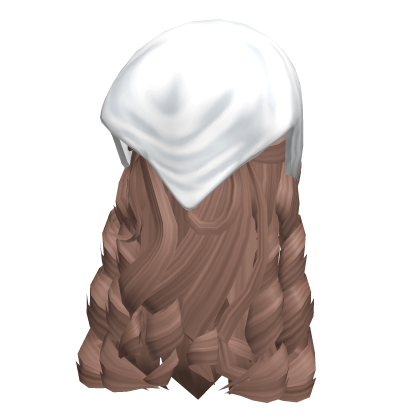 Soft Curly Bandana Tied Hair (Milktea) Roblox item