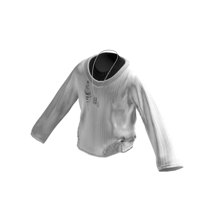 💗PUNK DAMAGE KNIT SWEATER_WHITE thumbnail