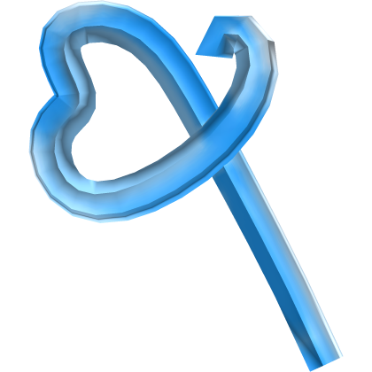 Blue Swirly Heart Straw