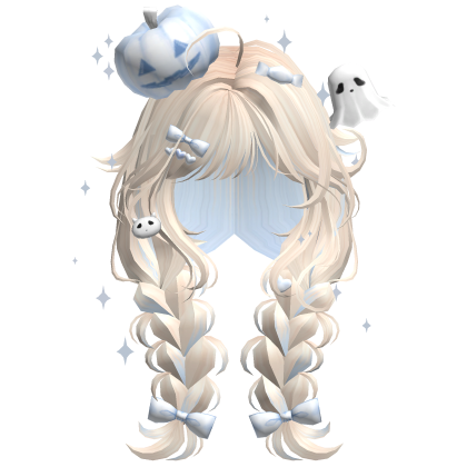 Halloween Cute Pumpkin Braids (Yellow&Blue) Roblox item