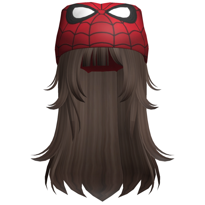 Spider Man Beanie Brown Girly Hair