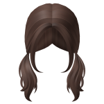 Brown Cute Anime Flowy Pigtails